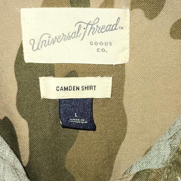 Universal Thread Good Co. Camden Shirt Camo Men's Large Button Up - Picture 3 of 7